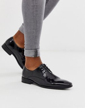 Черные лакированные туфли дерби со шнуровкой macro-Черный Office