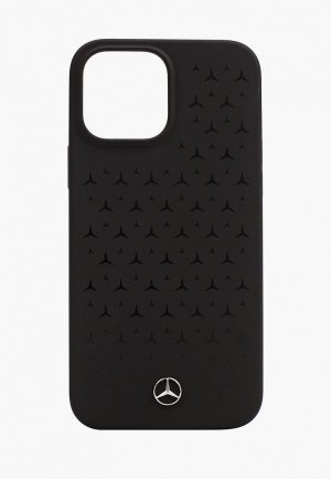 Чехол для iPhone Mercedes-Benz 13 Pro Max, Liquid silicone Stars Hard Black. Цвет: черный