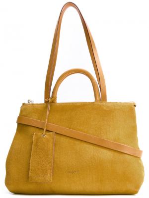 Большая сумка на плечо Gluc Marsèll. Цвет: жёлтый и оранжевый