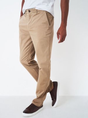 Прямые брюки чинос, светло-коричневый Crew Clothing