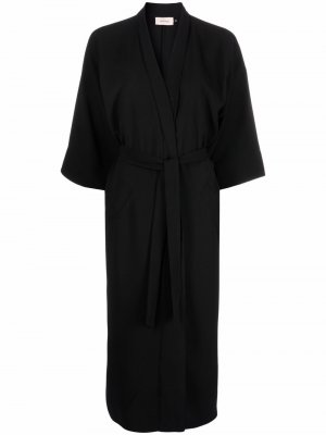 Длинное кимоно Decadent Murmur. Цвет: черный