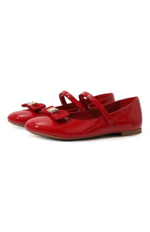 Кожаные туфли Dolce & Gabbana. Цвет: красный