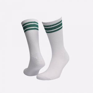 Носки Striped Sox, размер 42/45, белый, зеленый Sneakerhead. Цвет: белый-зеленый/белый/зеленый