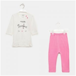 Комплект одежды , размер 20, экрю, розовый TAKRO. Цвет: экрю/розовый/бежевый-розовый/белый