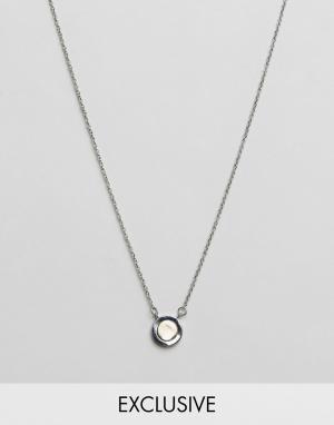Серебристое ожерелье с подвеской Aetherston. Цвет: серебряный