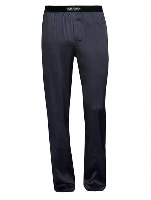 Пижамные брюки из эластичного шелка , синий Tom Ford