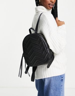 Черный стеганый рюкзак -Черный цвет Elle