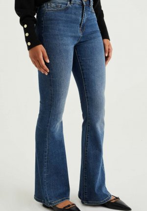 Расклешенные джинсы HIGH RISE SUPERFLARED MET STRETCH , цвет blue WE Fashion
