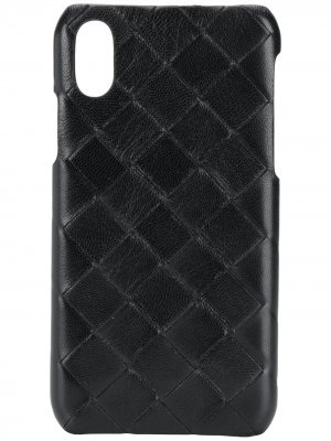 Чехол для iPhone XS с плетением Intrecciato Bottega Veneta. Цвет: черный