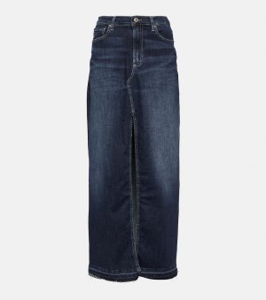Джинсовая юбка макси с высокой посадкой Ag Jeans, синий Jeans