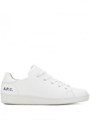 Кеды на шнуровке A.P.C.. Цвет: белый