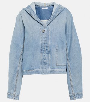 Укороченная джинсовая куртка , синий Alaïa