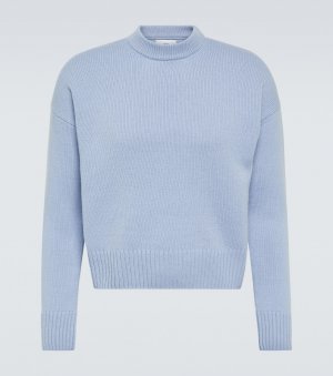 Укороченный свитер из шерсти и кашемира Ami Paris, синий Paris