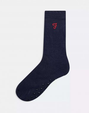 Темно-синие вафельные носки Farah