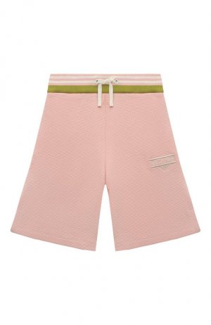 Хлопковые шорты Emporio Armani. Цвет: розовый