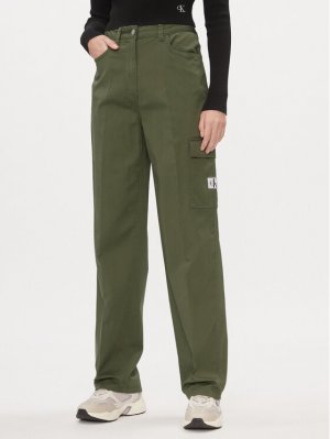 Тканевые брюки прямого кроя , зеленый Calvin Klein