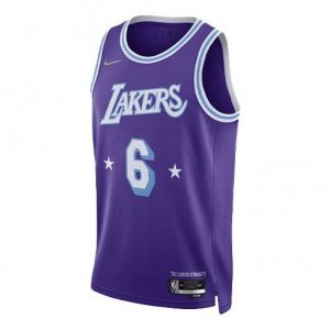 Майка Men's NBA Retro Basketball Jersey/Vest SW Fan Edition Los Angeles Lakers Lebron James No. 6 Purple, фиолетовый Nike