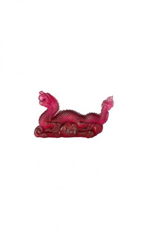 Скульптура дракон Tianlong Lalique. Цвет: красный