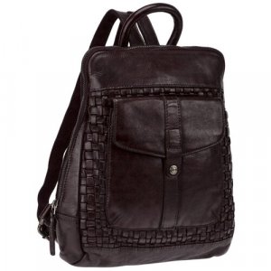 Рюкзак , фактура гладкая, плетеная, коричневый Dr.Koffer. Цвет: коричневый