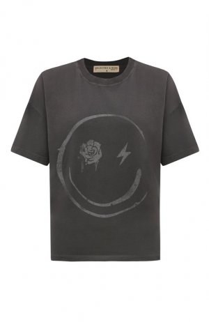 Хлопковая футболка Electric&Rose. Цвет: серый