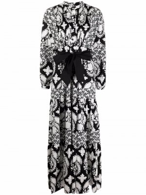 Платье макси Tessa с поясом DVF Diane von Furstenberg. Цвет: черный
