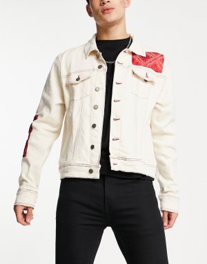 Кремовая джинсовая куртка с нашивкой от комплекта -Белый LDN DNM