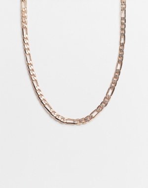 Золотистое ожерелье плетения фигаро из нержавеющей стали -Золотистый Icon Brand
