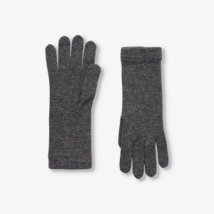 Трикотажные кашемировые перчатки с ребристыми манжетами , серый Johnstons