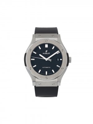 Наручные часы Classic Fusion pre-owned 45 мм 2021-го года Hublot. Цвет: черный
