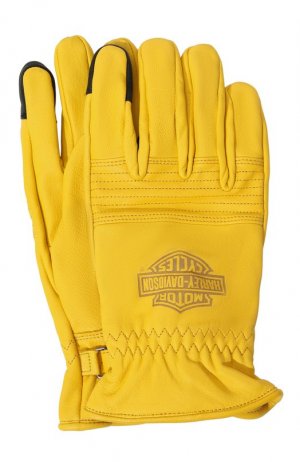 Кожаные перчатки Harley-Davidson. Цвет: жёлтый