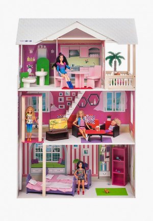 Дом для куклы Paremo Сицилия, с мебелью 16 предметов, кукол 30 см. Цвет: разноцветный