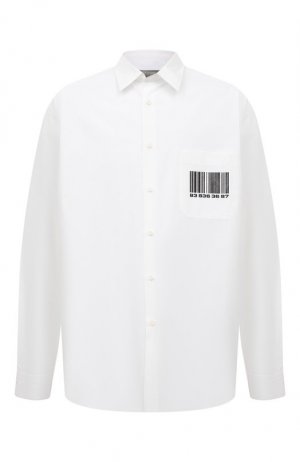 Хлопковая рубашка VTMNTS. Цвет: белый