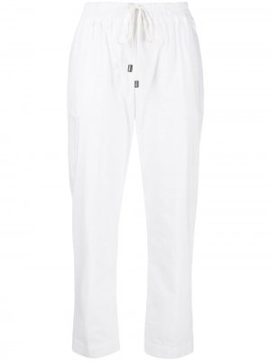 Укороченные спортивные брюки Gentry Portofino. Цвет: белый