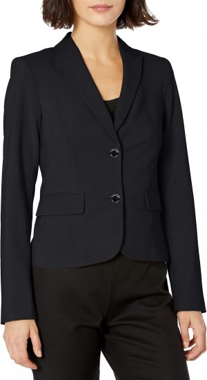 Женский пиджак Lux на двух пуговицах (миниатюрного, стандартного и большого размера) , темно-синий Calvin Klein