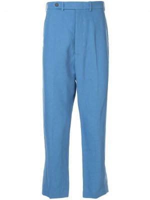 Укороченные костюмные брюки Haider Ackermann. Цвет: синий