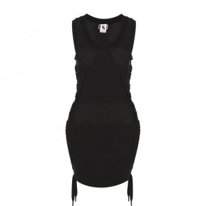 Перфорированное мини-платье с круглым вырезом x Riccardo Tisci NikeLab. Цвет: чёрный