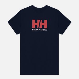 Мужская футболка HH Logo Helly Hansen. Цвет: синий