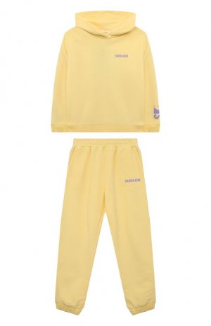 Комплект из худи и брюк Serena Sasha Kim. Цвет: жёлтый
