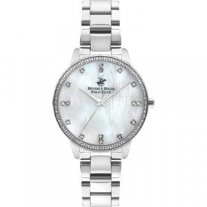 Наручные часы BP3297C.320, серебряный, белый Beverly Hills Polo Club. Цвет: серебристый/белый