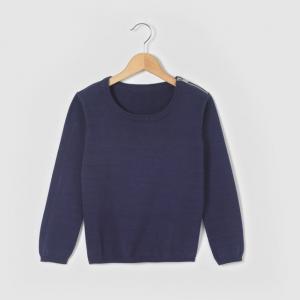 Пуловер с круглым вырезом, 100% хлопка, для 3-12 лет R édition. Цвет: розовый