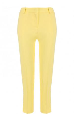 Однотонные укороченные брюки со стрелками Emilio Pucci. Цвет: желтый