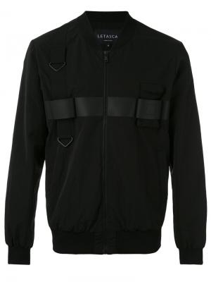 Классическая куртка-бомбер Letasca. Цвет: чёрный