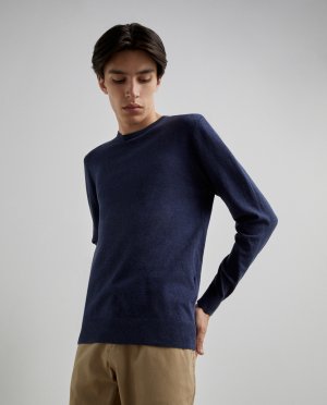 Мужской свитер с круглым вырезом , синий Easy Wear