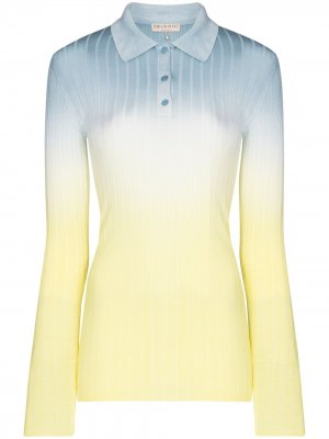Трикотажная рубашка поло с эффектом градиента Emilio Pucci. Цвет: желтый