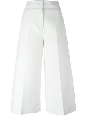 Укороченные широкие брюки Capucci. Цвет: белый
