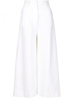 Укороченные широкие брюки Givenchy. Цвет: белый