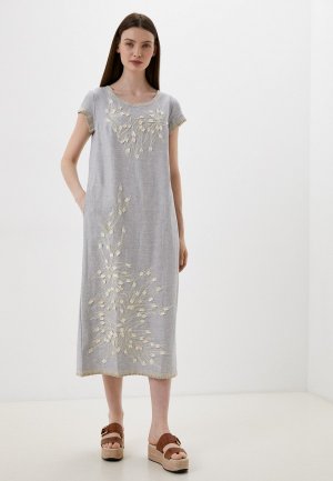 Платье Савосина. Цвет: серый