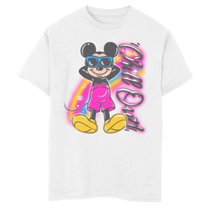 Расслабляющая футболка с изображением Микки Мауса и друзей для мальчиков 8–20 лет аэрографа Disney