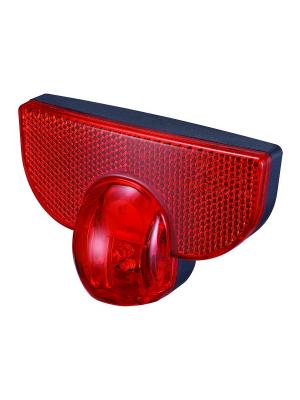 Лампа с 3 красными светодиодами и отражателем для велосипедного багажника D-light. Цвет: черный
