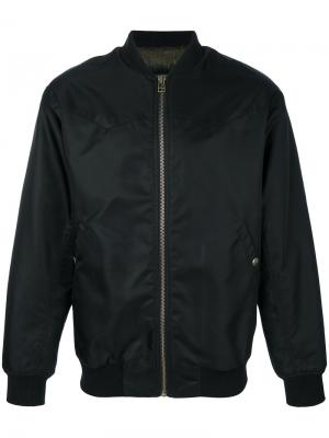 Куртка-бомбер на молнии Mr & Mrs Italy. Цвет: черный
